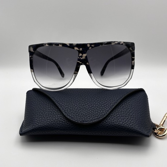 Loewe Filipa LW400011 56B Sunglasses‎ Blue Tortoise Oversized Gradient w/ Case
